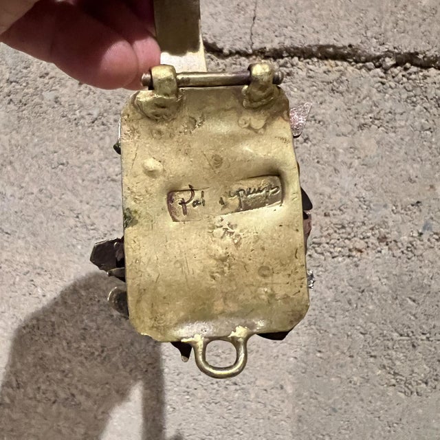 1970s Pal Kepenyes Brass Bracelet Cuff Milagros Series For Sale - Image 11 of 12