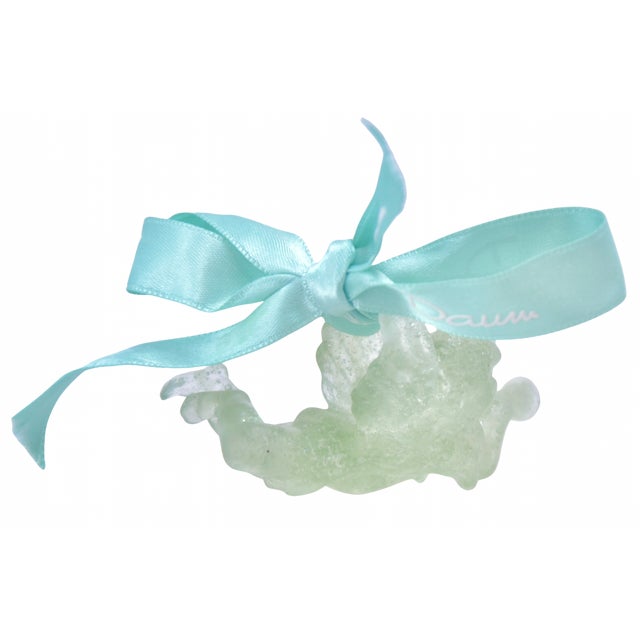French Daum French Green Crystal Angel For Sale - Image 3 of 5