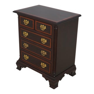Stickley Chippendale 4 Drawer Mahogany Nightstand For Sale