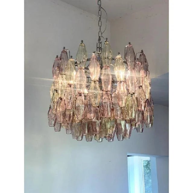 Multicolor Poliedri Murano Glass Chandelier by Simoeng For Sale - Image 8 of 12