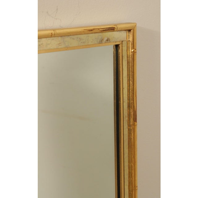 1970s LaBarge Hollywood Regency Gold Faux Bamboo FullLength Mirror