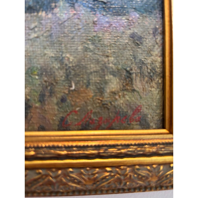 Rustic European Signed European Impressionist Pastoral Oil Painting With Cows, Framed For Sale - Image 3 of 10