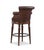 Aged Regency finished mahogany swivel barstool. Venetian Regal Alabama Coco leather upholstery