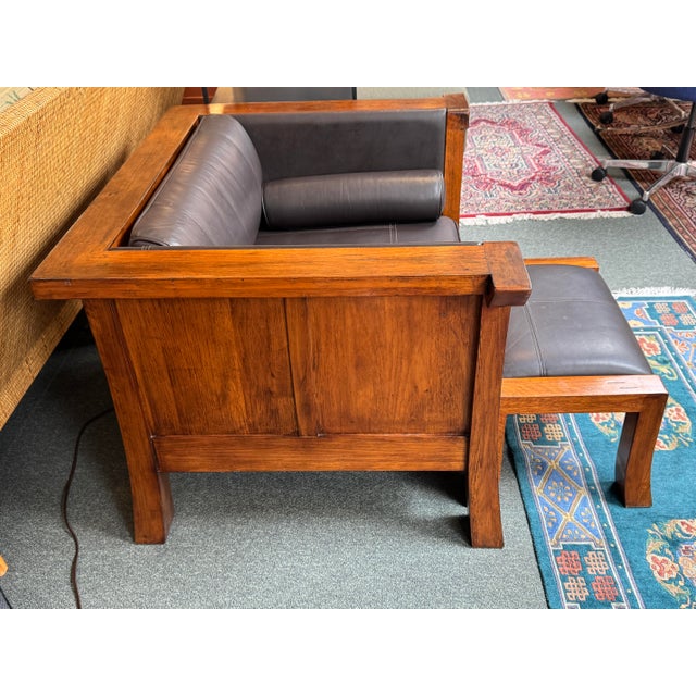 Wood Maria Yee Cambria Armchair + Ottoman For Sale - Image 7 of 11