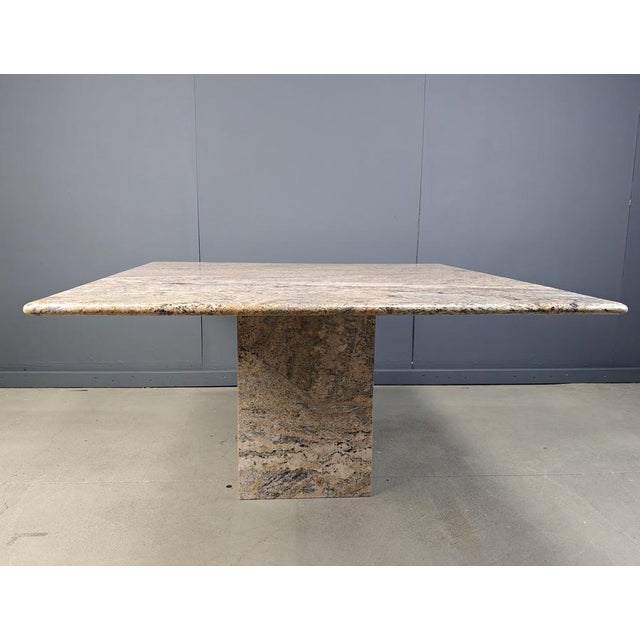 Vintage Granite Square Dining Table, 1970s For Sale - Image 6 of 12