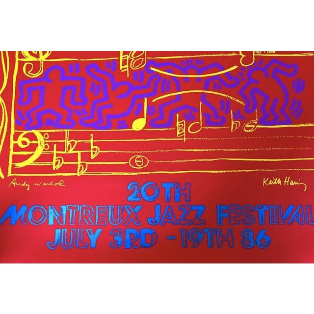 Modern Montreux Jazz Festival Serigraph Poster after Keith Haring and Andy Warhol, 1986 For Sale - Image 3 of 7