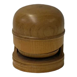 Oriental Wood Crafted 5 Small Plate Coaster With Storage Container