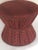 Contemporary Leather Embossed Hourglass Stool For Sale - Image 3 of 6