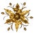 Hollywood Regency Gilt Metal Flower Shaped Flush Mount, 1970s For Sale - Image 16 of 16