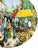 1980s Vintage Brunelli Designs Made in Italy Folk Art Market Scene Ceramic Salad Plates - Set of 6 For Sale In Tampa - Image 6 of 18