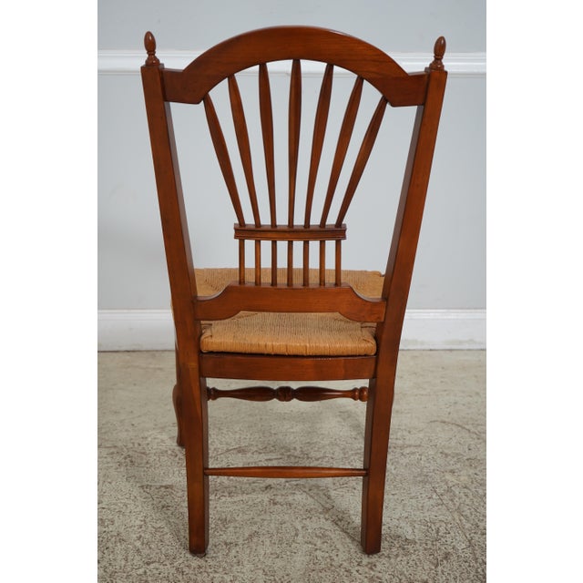 Set of 6 Ethan Allen Wheat Back Dining Room Chairs Chairish