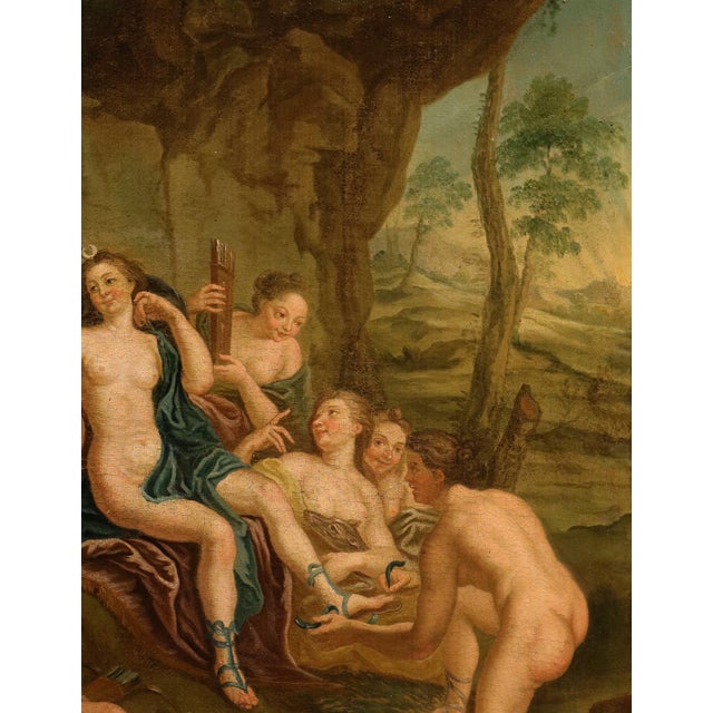 Circle of Antoine Coypel, Diana Bathing with the Nymphs, 1720, Oil on Canvas For Sale - Image 10 of 14
