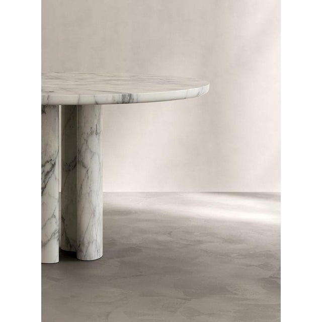 Not Yet Made - Made To Order Roman Dining Table II in Arabescato Marble by Paloma Editions For Sale - Image 5 of 7