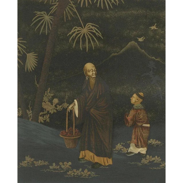G. A. Audsley, Japanese Monk and Young Attendant, 1880s, Lithograph on Paper For Sale - Image 6 of 10