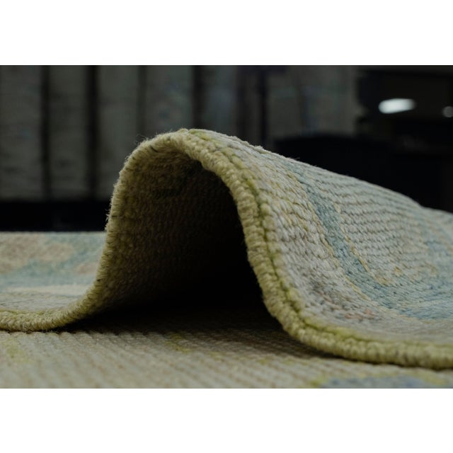 Black Turkish Oushak Rug 3'11" x 9'5" #18038 For Sale - Image 8 of 8