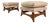 Set of Two (2) Restored Mid-Century Modern Ottomans / Footstools in Oak in the Manner of Adrian Pearsall, Usa, C. 1960s For Sale