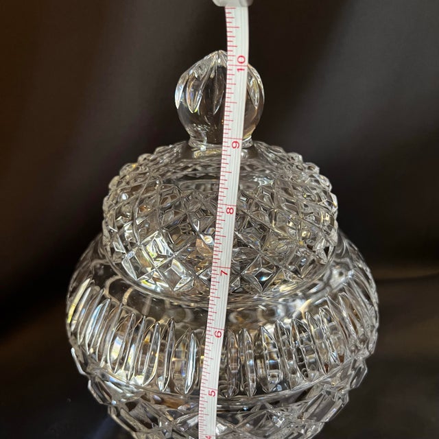 Fifth Avenue Crystal Lidded Ginger Jar – Heavy Cut Crystal Vanity Vessel For Sale - Image 4 of 12