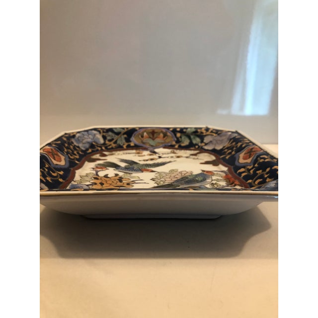 Chinoiserie Handpainted Chinoiserie Decorative Plate With Birds For Sale - Image 3 of 8