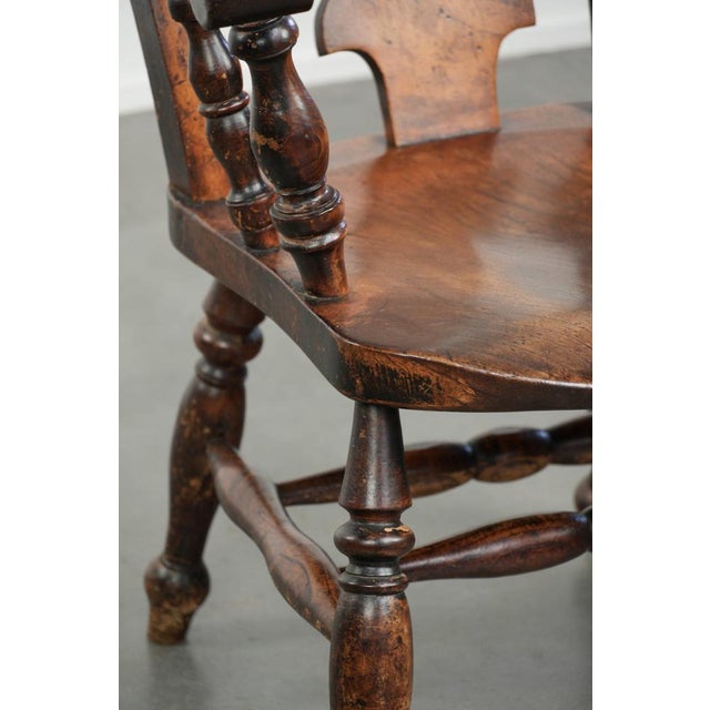 Antique English Wooden Windsor Spindle Chair, Early 19th Century For Sale - Image 13 of 17