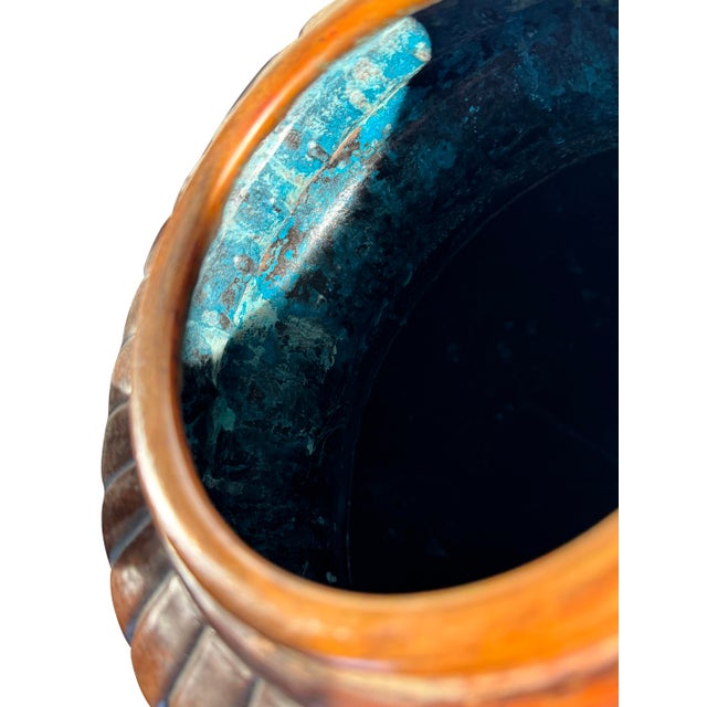 Metal Mid 20th Century Copper Urn For Sale - Image 7 of 9