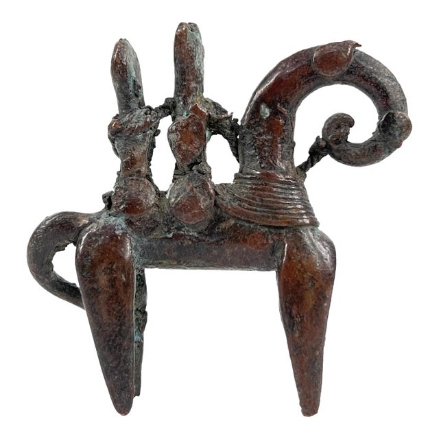 Early 20th Century Ketoko Brass Horseman Chad For Sale