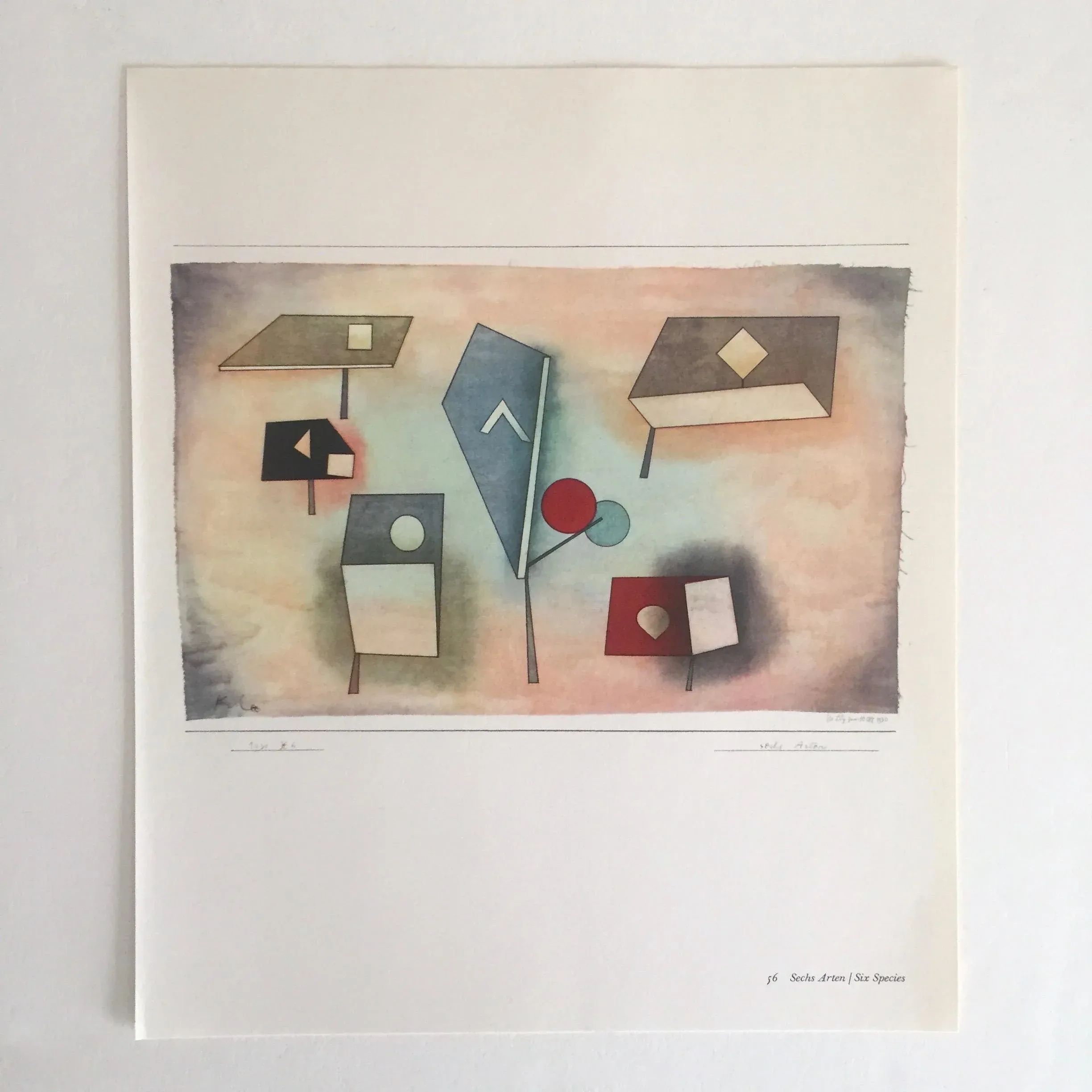 Paul Klee Vintage 1969 Abstract Modernist Lithograph Print 