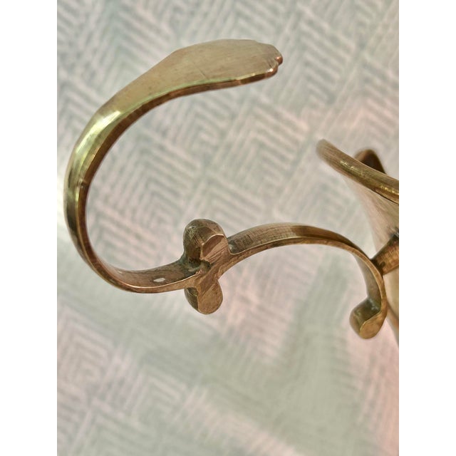 Metal Mid 20th Century Brass Pedestal Ewer or Lavabo Water Vessel For Sale - Image 7 of 11