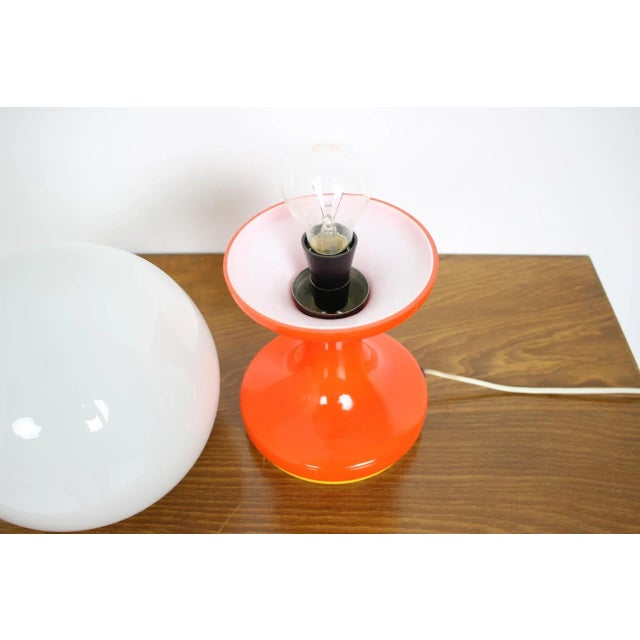 Mid-Century Modern Mid-Century All Glass Table Lamp from Valasske Mezirici, Czechoslovakia, 1970s For Sale - Image 3 of 6