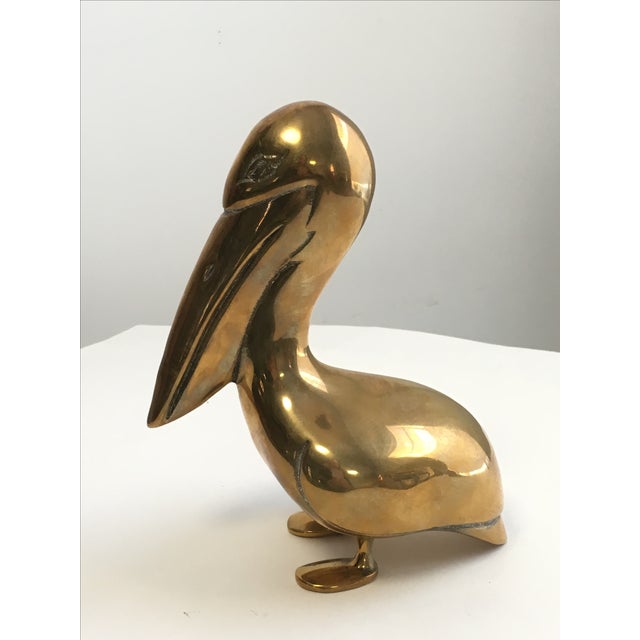 Brass Pelican Statue Chairish