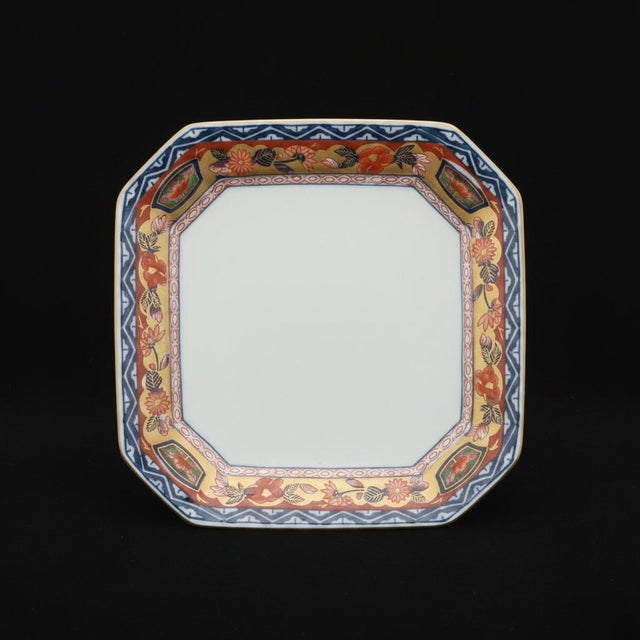 Japanese Japanese Gokunishiki Imari Arita Ware Kisen Kiln Octagonal Plate Set of 5 For Sale - Image 3 of 11