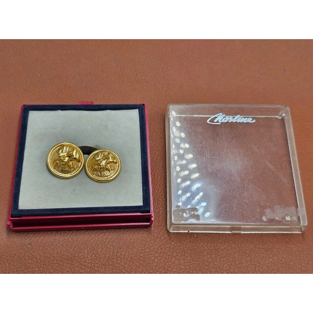 Vintage Clip-On Earrings with Zodiac Taurus from Fendi, 1980s, Set of 2 For Sale - Image 4 of 9