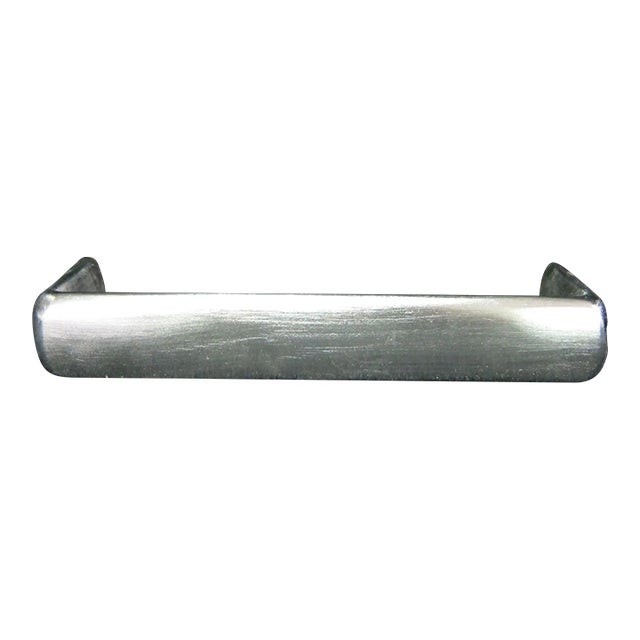 Modern 6.125 In. Brushed Nickel Bridge Door Pull Handle For Sale