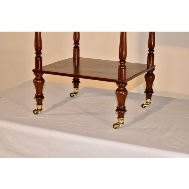 19th Century English Mahogany Shelf With Hand-Turned Elements For Sale In Greensboro - Image 6 of 6