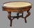 Antique Victorian Oval Inset Walnut Marble Top Parlor Center Table Stand For Sale - Image 11 of 12