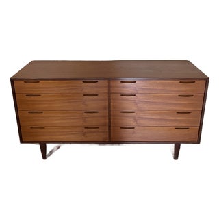 1960s Ib Kofod‑Larsen for Povl Dinesen PD‑Series Teak 8‑Drawer Dresser — Scarce Danish Cabinetmaker Edition For Sale