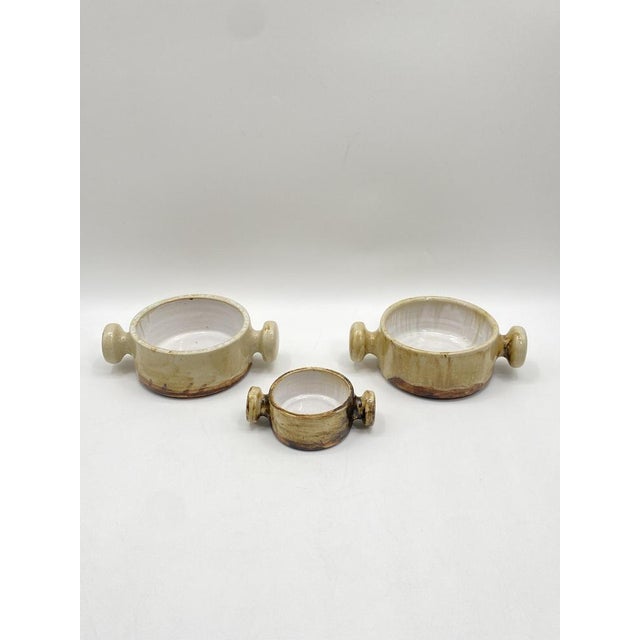 * three bowls (set) with Knauf * two big and a small one * of the artist Gerhard Liebenthron (1925 - 2005) * Liebenthron...