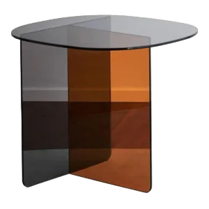 Black-Amber Modern Side Table