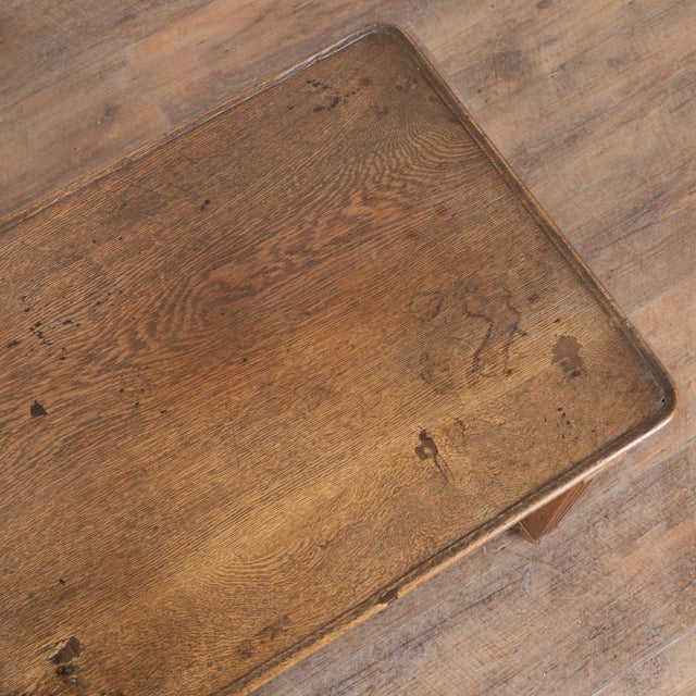 19th-Century Danish Oak Small Side Table For Sale - Image 4 of 10