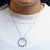 Haus of Brilliance .925 Sterling Silver 1 3/4 Cttw Alternating Black and White Diamond Open Circle Hoop Pendant Necklace (H-I Color, I2-I3 Clarity) - 18" Inches For Sale - Image 4 of 5