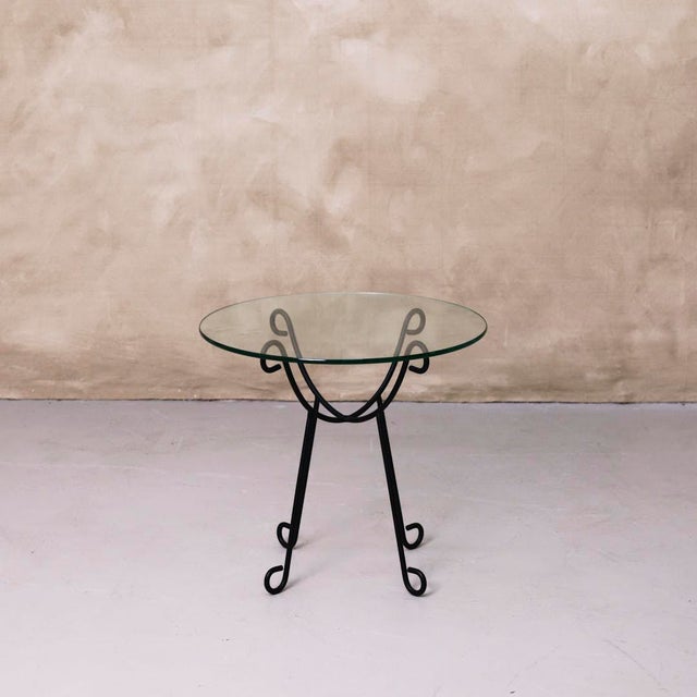 French Panoplie Iron Arch Side Table For Sale - Image 3 of 5