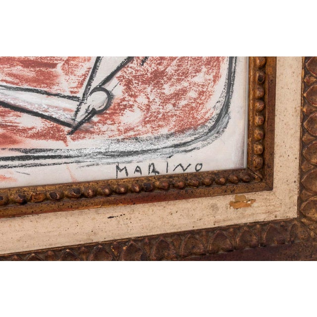 Marino Marini Cavaliere Mixed Media on Paper, 1955 For Sale In New York - Image 6 of 9