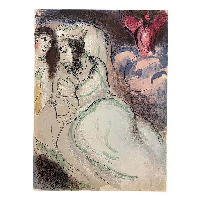 Marc Chagall, Sarah and Abimelech, 1960, Lithograph For Sale