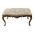 Antique Bench French Hand Carved Gold Leaf Giltwood Ivory Silk Damask For Sale