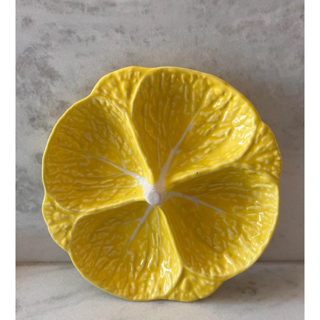 Mid-Century Modern Vintage Cabbage Ware Divided Plate by Secla For Sale - Image 3 of 8