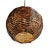 Contemporary Burnt Bamboo Globe Tribal Coastal Pendant Light Large For Sale - Image 3 of 10