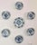 Nine blue onion Meissen show or wall plates. This is a stunning collection of blue white wall platters purchased from a...