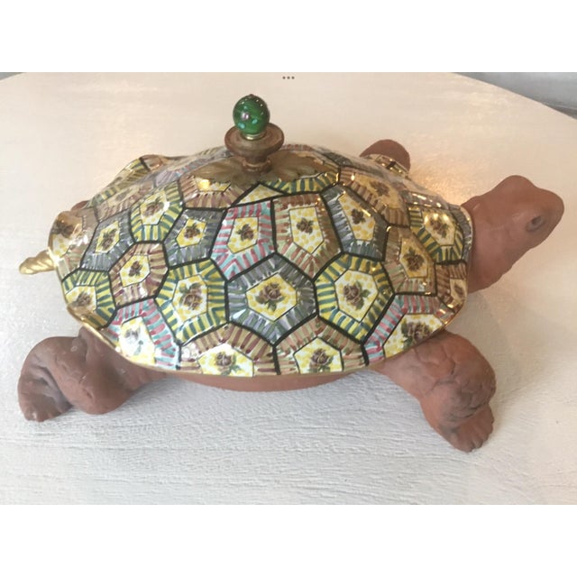 1990s Mackenzie-Childs Torquay Tortoise Tureen For Sale In Chicago - Image 6 of 6