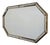Large Spanish Hollywood Regency Octagonal Gilt Metal and Beveled Mosaic Wall Mirror For Sale