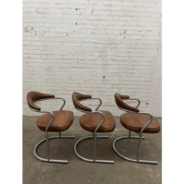 Daystrom 1970’s Vintage Daystrom Postmodern Chrome Cantilever Chairs - 1 Available For Sale - Image 4 of 10