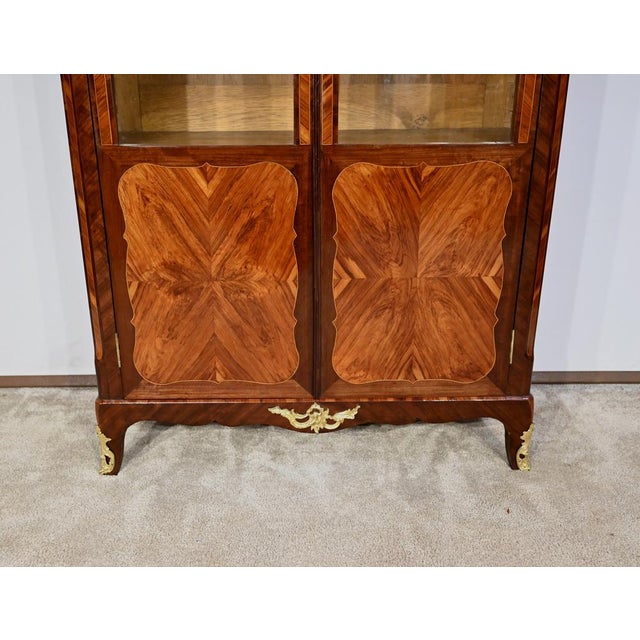 Small Louis XV Style Showcase, 19th Century For Sale - Image 9 of 18